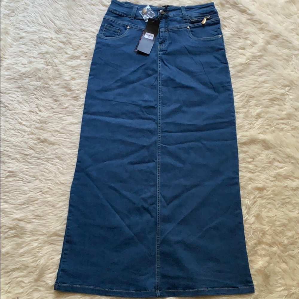 Long jean skirt!